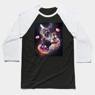 Galaxy Cat Donut - Space Cats Riding Donuts Baseball T-Shirt